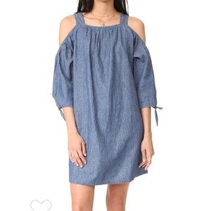 *NEW* Madewell Chambray Cold Shoulder Dress